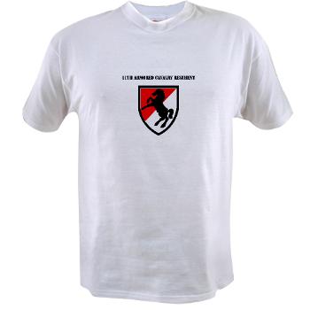 11ACR - A01 - 04 - SSI - 11th Armored Cavalry Regiment with Text - Value T-shirt