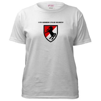 11ACR - A01 - 04 - SSI - 11th Armored Cavalry Regiment with Text - Women's T-Shirt