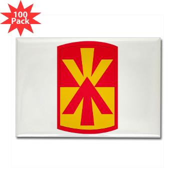11ADAB - M01 - 01 - SSI - 11th Air Defense Artillery Brigade with Text - Rectangle Magnet (100 pack)
