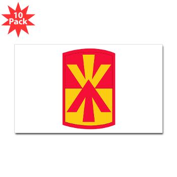 11ADAB - M01 - 01 - SSI - 11th Air Defense Artillery Brigade with Text - Sticker (Rectangle 10 pk)
