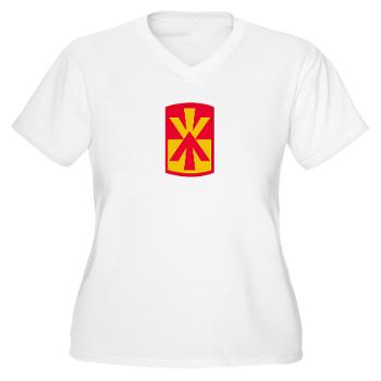 11ADAB - A01 - 04 - SSI - 11th Air Defense Artillery Brigade with Text - Women's V-Neck T-Shirt