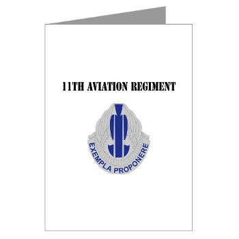 11AR - M01 - 02 - DUI - 11th Aviation Regiment with Text - Greeting Cards (Pk of 10)
