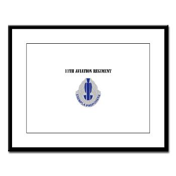 11AR - M01 - 02 - DUI - 11th Aviation Regiment with Text - Large Framed Print