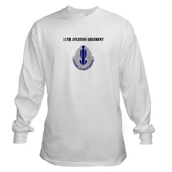11AR - A01 - 03 - DUI - 11th Aviation Regiment with Text - Long Sleeve T-Shirt - Click Image to Close