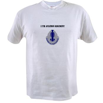 11AR - A01 - 04 - DUI - 11th Aviation Regiment with Text - Value T-shirt - Click Image to Close