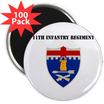 11IR - M01 - 01 - DUI - 11th Infantry Regiment - 2.25" Magnet (100 pack) - Click Image to Close