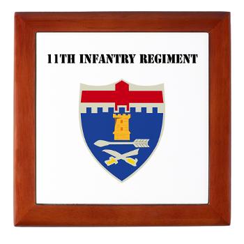 11IR - M01 - 03 - DUI - 11th Infantry Regiment - Keepsake Box