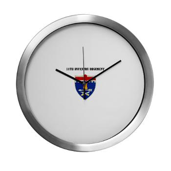 11IR - M01 - 03 - DUI - 11th Infantry Regiment - Modern Wall Clock - Click Image to Close