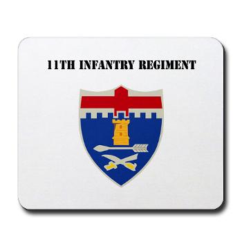 11IR - M01 - 03 - DUI - 11th Infantry Regiment - Mousepad - Click Image to Close
