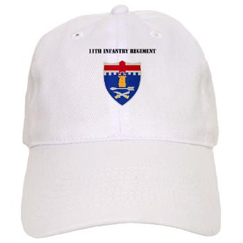 11IR - A01 - 01 - DUI - 11th Infantry Regiment with Text - Cap - Click Image to Close