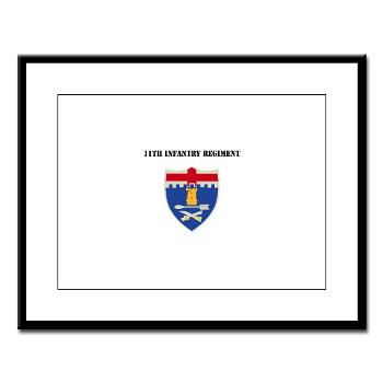 11IR - M01 - 02 - DUI - 11th Infantry Regiment with Text - Large Framed Print