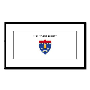11IR - M01 - 02 - DUI - 11th Infantry Regiment with Text - Small Framed Print