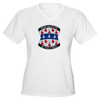 120IB - A01 - 04 - DUI - 120th Infantry Brigade - Women's V-Neck T-Shirt