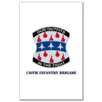 120IB - M01 - 02 - DUI - 120th Infantry Brigade with Text - Mini Poster Print
