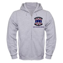 120IB - A01 - 03 - DUI - 120th Infantry Brigade with Text - Zip Hoodie