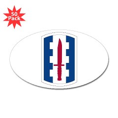 120IB - M01 - 01 - SSI - 120th Infantry Brigade - Sticker (Oval 50 pk)