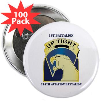 1214AB - M01 - 01 - DUI - 1-214th Aviation Bn with Text 2.25" Button (100 pack)
