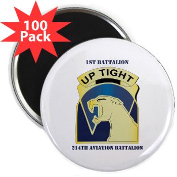 1214AB - M01 - 01 - DUI - 1-214th Aviation Bn with Text 2.25" Magnet (100 pack)