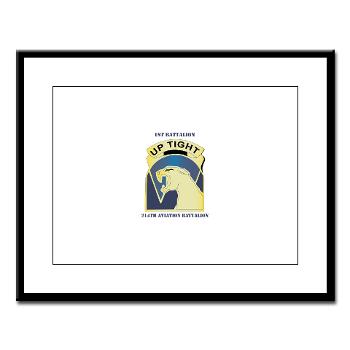 1214AB - M01 - 02 - DUI - 1-214th Aviation Bn with Text Large Framed Print