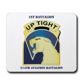 1214AB - M01 - 03 - DUI - 1-214th Aviation Bn with Text Mousepad