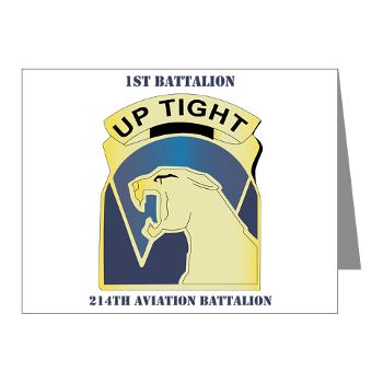 1214AB - M01 - 02 - DUI - 1-214th Aviation Bn with Text Note Cards (Pk of 20)