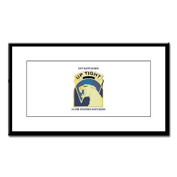 1214AB - M01 - 02 - DUI - 1-214th Aviation Bn with Text Small Framed Print