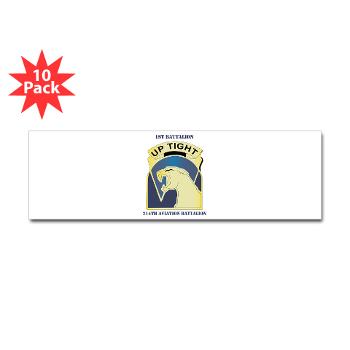 1214AB - M01 - 01 - DUI - 1-214th Aviation Bn with Text Sticker (Rectangle 10 pk)