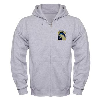 1214AB - A01 - 03 - DUI - 1-214th Aviation Bn with Text Zip Hoodie