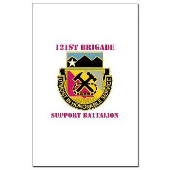 121BSB - A01 - 02 - DUI - 121st Bde - Support Bn with Text - Mini Poster Print