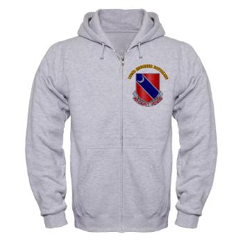 122EB - A01 - 03 - DUI - 122nd Engineer Bn with Text - Zip Hoodie