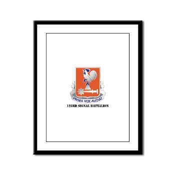 123SB - M01 - 02 - DUI - 123rd Signal Battalion with Text - Framed Panel Print - Click Image to Close
