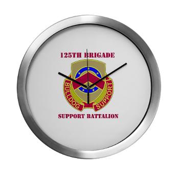 125BSB - M01 - 03 - DUI - 125th Bde - Support Bn with Text - Modern Wall Clock