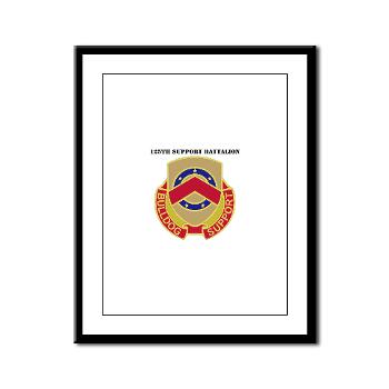 125SB - M01 - 02 - DUI - 125th Support Battalion with Text - Framed Panel Print