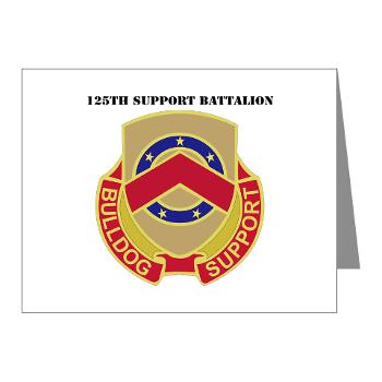 125SB - M01 - 02 - DUI - 125th Support Battalion with Text - Note Cards (Pk of 20)