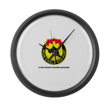 127ASB - M01 - 03 - DUI - 127th Avn Support Bn with Text - Large Wall Clock
