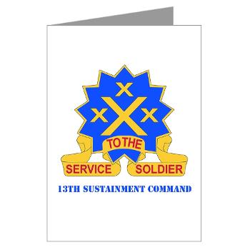 13SC - M01 - 02 - DUI - 13th Sustainment Command with Text - Greeting Cards (Pk of 10)