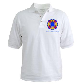 13SC - A01 - 04 - SSI - 13th Sustainment Command with Text - Golf Shirt - Click Image to Close