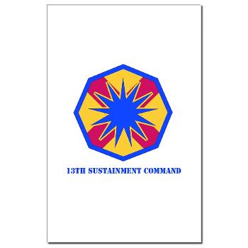 13SC - M01 - 02 - SSI - 13th Sustainment Command with Text - Mini Poster Print