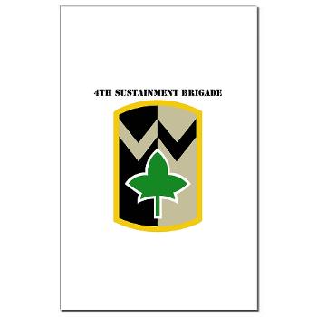 13SC4SB - M01 - 02 - SSI - 4th Sustainment Bde with Text - Mini Poster Print