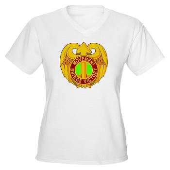 143SC - A01 - 04 - DUI - 143rd Sustainment Command - Women's V-Neck T-Shirt