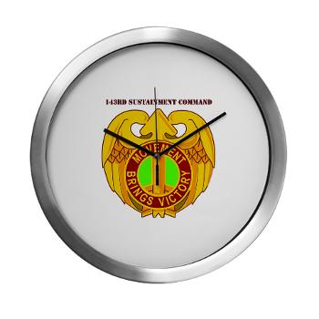 143SC - M01 - 03 - DUI - 143rd Sustainment Command with Text - Modern Wall Clock