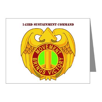 143SC - M01 - 02 - DUI - 143rd Sustainment Command with Text - Note Cards (Pk of 20)
