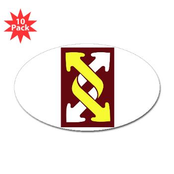 143SC - M01 - 01 - SSI - 143rd Sustainment Command - Sticker (Oval 10 pk)