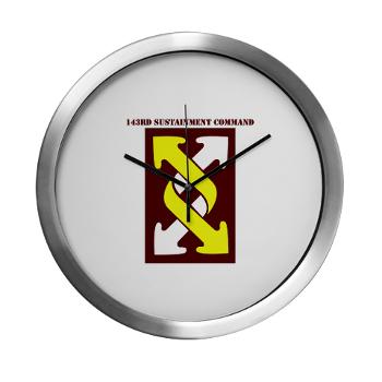 143SC - M01 - 03 - SSI - 143rd Sustainment Command with Text - Modern Wall Clock