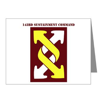 143SC - M01 - 02 - SSI - 143rd Sustainment Command with Text - Note Cards (Pk of 20)