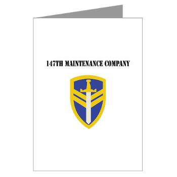 147MC - M01 - 02 - SSI - 147th Maintenance Company with Text - Greeting Cards (Pk of 10)