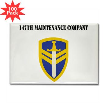 147MC - M01 - 01 - SSI - 147th Maintenance Company with Text - Rectangle Magnet (100 pack)
