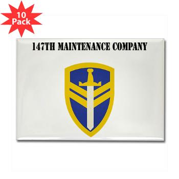 147MC - M01 - 01 - SSI - 147th Maintenance Company with Text - Rectangle Magnet (10 pack)