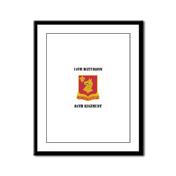 14B84R - M01 - 02 - DUI - 14th Bn - 84th Regt with Text - Framed Panel Print - Click Image to Close