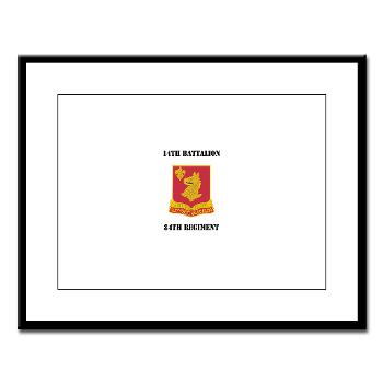 14B84R - M01 - 02 - DUI - 14th Bn - 84th Regt with Text - Large Framed Print